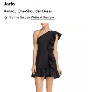 Jarlo Black Ruffled One-Shoulder Dress